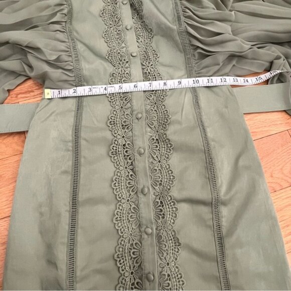 ASOS esign ini ress ith leated leeve nd uipure ace rim - Picture 9 of 14